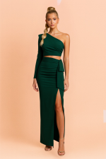 VESTIDO LARGO ASIMETRICO CHENOA