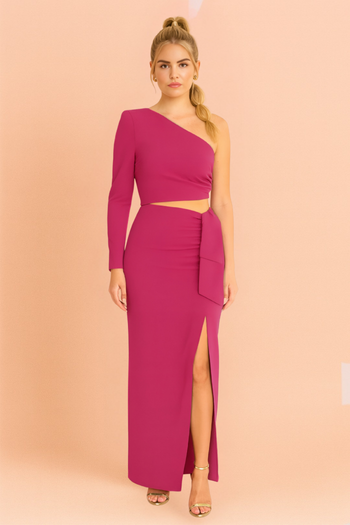 VESTIDO LARGO ASIMETRICO CHENOA - Imagen 17