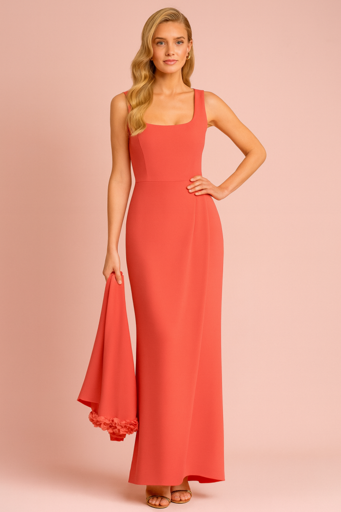 Conjunto de Chaqueta y Vestido Largo Madrina - Imagen 4