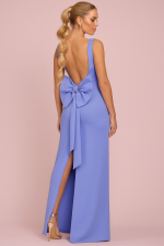 Vestido Largo con Lazo en la Espalda