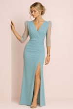 Vestido Largo de Tul con Plumas - Imagen 11