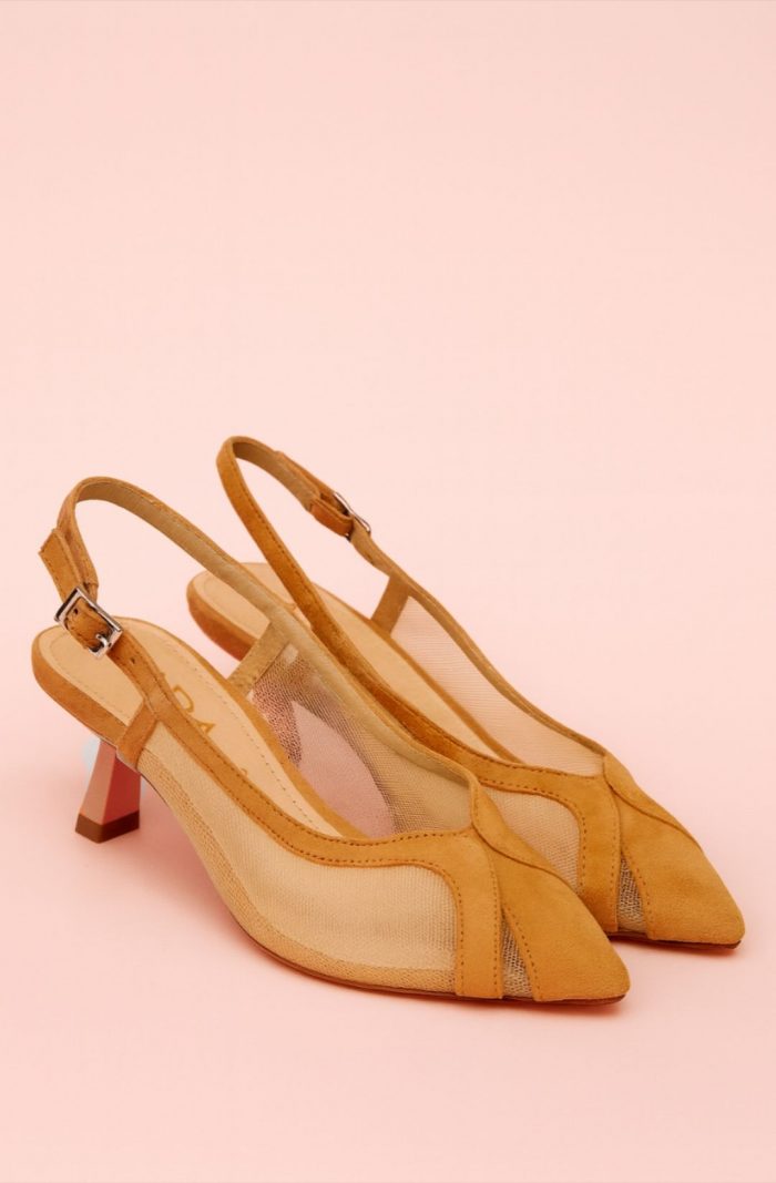 Zapato destalonado kitten rejilla - Imagen 1