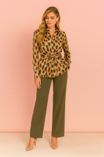 Blusa de Leopardo con lazada