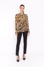 Blusa de Leopardo con lazada - Imagen 2