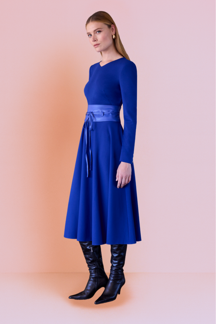 Vestido de Vuelo con Fajín Klein - Imagen 1