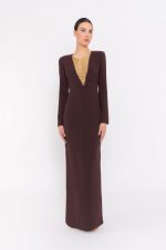 Vestido Largo Cuello Cadenas - Imagen 2
