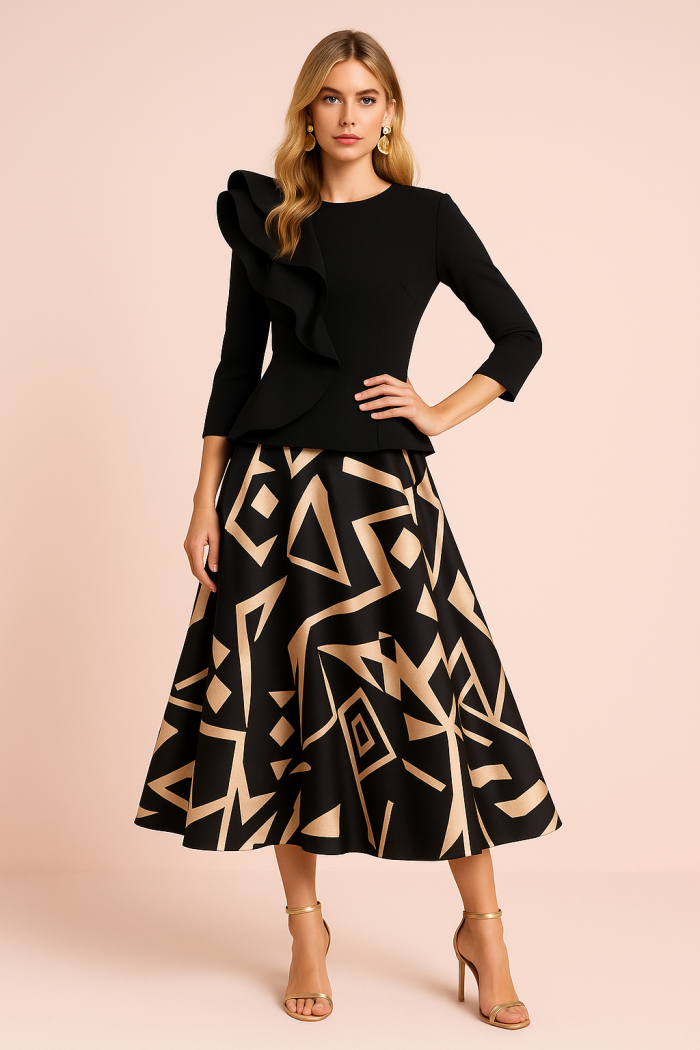 Conjunto de Falda Mikado y Top - Imagen 4