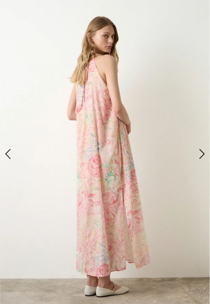 Vestido Halter Rosas - Imagen 3