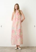 Vestido Halter Rosas