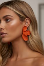 Pendientes Media Flor Orange