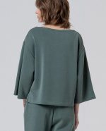 Camiseta  con cuello barco y manga ancha - Imagen 4