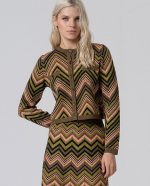 Chaqueta con punto zig-zag