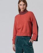 Jersey cuello alto con contrastes de color - Imagen 2