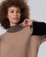 Jersey cuello alto con contrastes de color - Imagen 8
