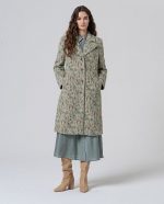 Abrigo largo con print y forro estampado - Imagen 2