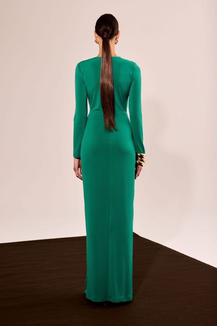 Vestido Largo Punto de Seda Nudo - Imagen 3