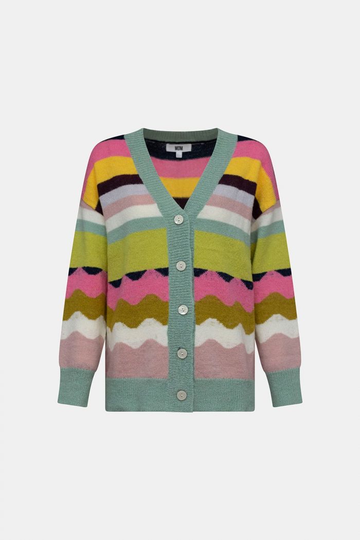 Chaqueta de punto rayas de colores - Imagen 1