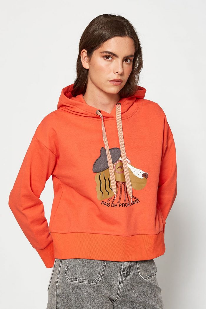 Sudadera perrito con boina y gafas - Imagen 3
