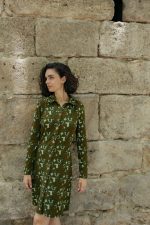 Vestido de punto kaki boots