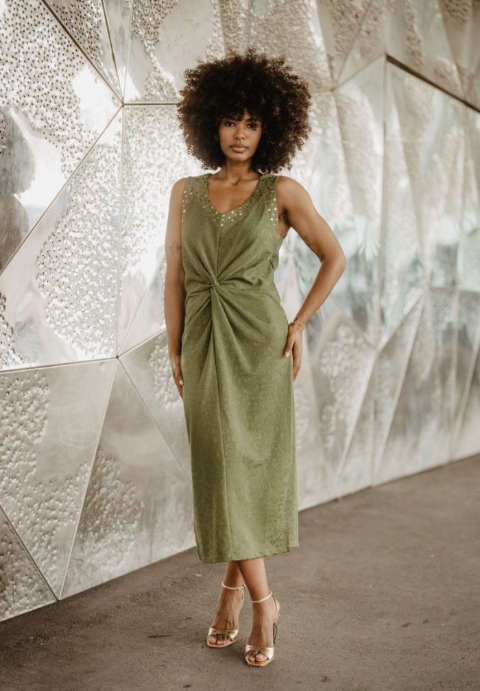 Vestido Gueparda Verde - Imagen 2