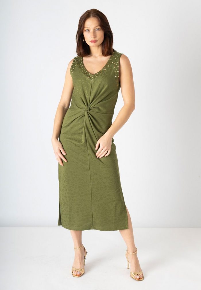 Vestido Gueparda Verde - Imagen 3