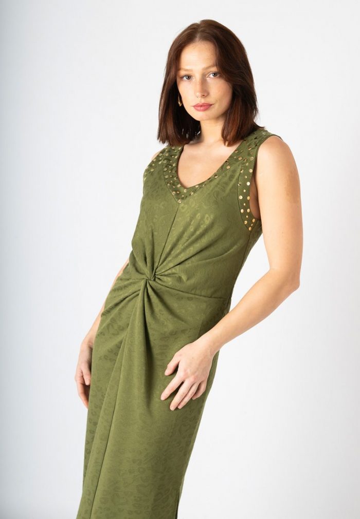 Vestido Gueparda Verde - Imagen 4