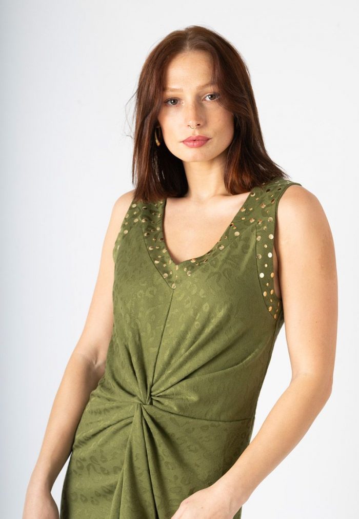 Vestido Gueparda Verde - Imagen 5