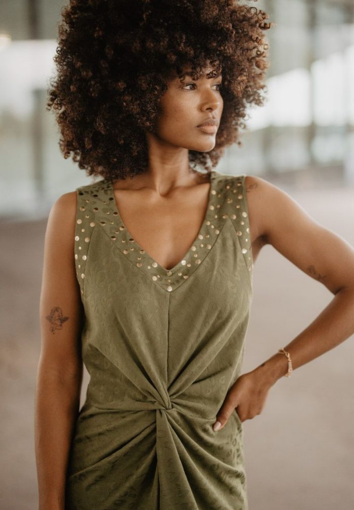 Vestido Gueparda Verde - Imagen 1