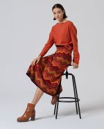 Falda midi con punto zig-zag - Imagen 4
