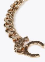 Collar corto logo leopardo combinado cadena y perlas - Imagen 5
