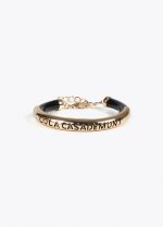 Pulsera tubo acrílico con metal logo troquelado