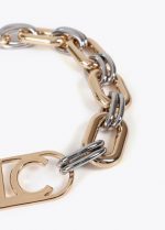Collar corto eslabones bicolor logo ovalado - Imagen 3