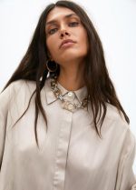 Collar corto eslabones bicolor logo ovalado - Imagen 5