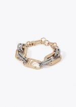 Pulsera eslabones bicolor logo ovalado - Imagen 3