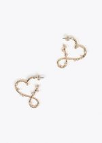 Pendientes corazón infinito con perlitas - Imagen 2