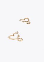 Pendientes corazón infinito con perlitas - Imagen 3