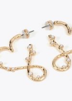 Pendientes corazón infinito con perlitas