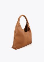 Bolso Shopper efecto piel asa trenzada - Imagen 4