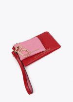 Cartera con monedero bicolor con logo ovalado