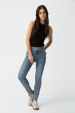 Pantalón Vaquero Skinny Doble Up Cinto Tachas - Imagen 6