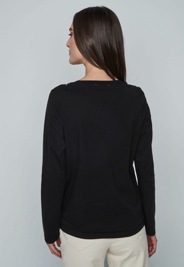 Camiseta pedrería cuello - Imagen 6