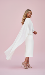 Vestido midi Timba con capa