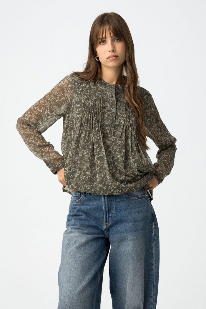 Camisa estampado hojas Carmilde - Imagen 4