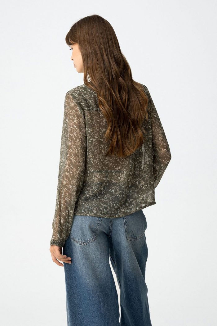 Camisa estampado hojas Carmilde - Imagen 6