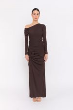 Vestido Largo Escote Asimétrico - Imagen 2