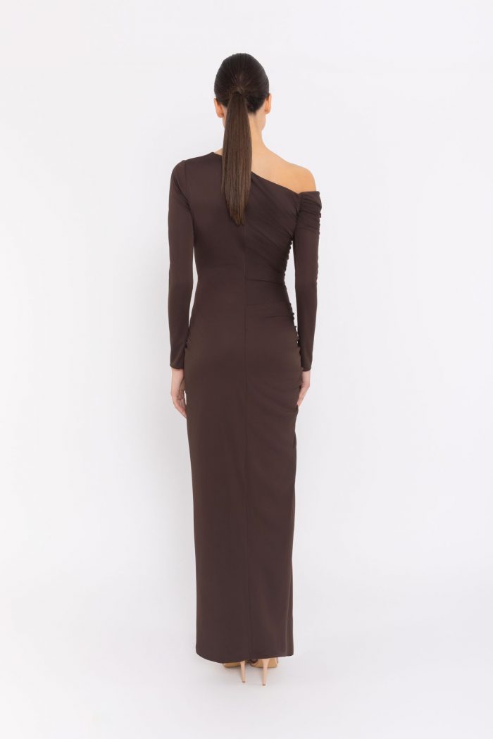 Vestido Largo Escote Asimétrico - Imagen 3