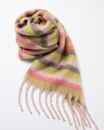 Bufanda plana de rayas multicolor