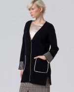 Cardigan con bolsillos y contrastes de color - Imagen 2