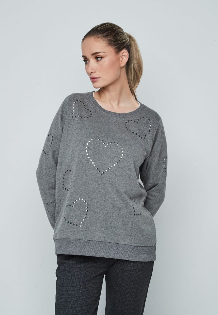 Sudadera corazones - Imagen 1