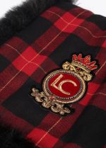 Bufanda doble cara tartan y efecto pelo - Imagen 2